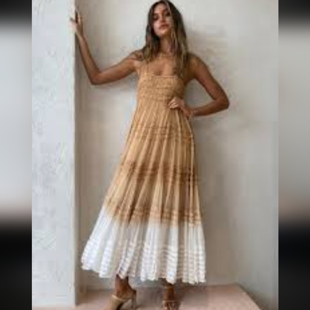 Magali Pascal Bloom Viola Ombre Maxi Dress Size XS